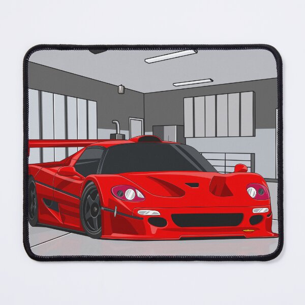 Item preview, Red Ferrari in garage designed and sold by MotorcycleLove.