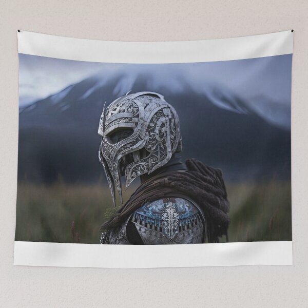 Item preview, The Knight's Quest: A Majestic Warrior Amidst the Mountains designed and sold by FireScreen.