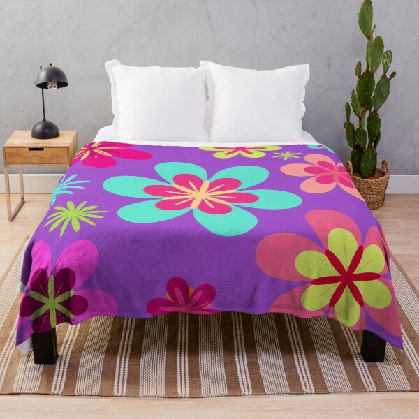 Item preview, Purple Retro Flowers designed and sold by miraclestudio.