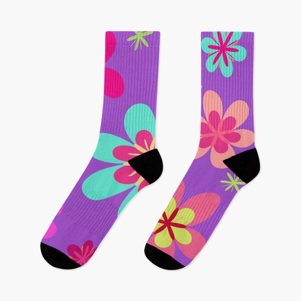 Item preview, Purple Retro Flowers designed and sold by miraclestudio.