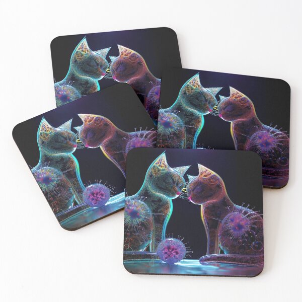 Item preview, Love on velvet paws - Two cats united designed and sold by Girih.