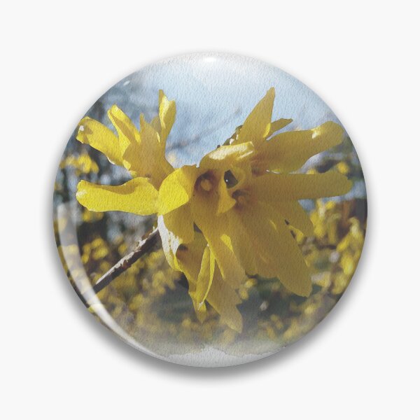 Item preview, Happy spring vibrant forsythias Digital Watercolor original artwork designed and sold by paragonDesign28.