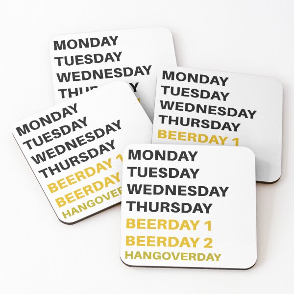 Item preview, Weekdays for Work, “Beerdays” for Fun designed and sold by La-Inspiratriz.