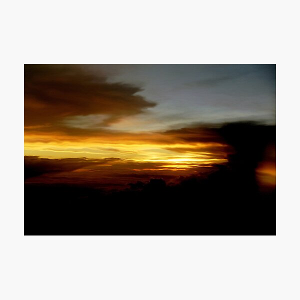Sunset above the clouds Photographic Print