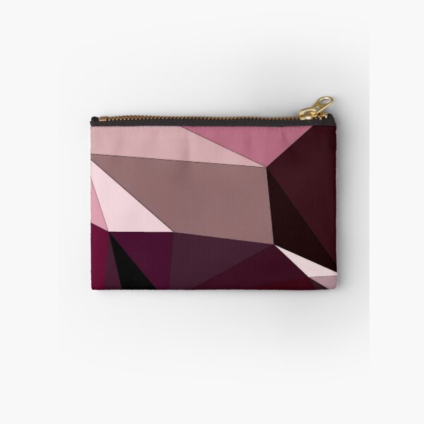 Item preview, Abstract art polygonal 3D geometric triangles in red, brown and pink designed and sold by mennawagih7.
