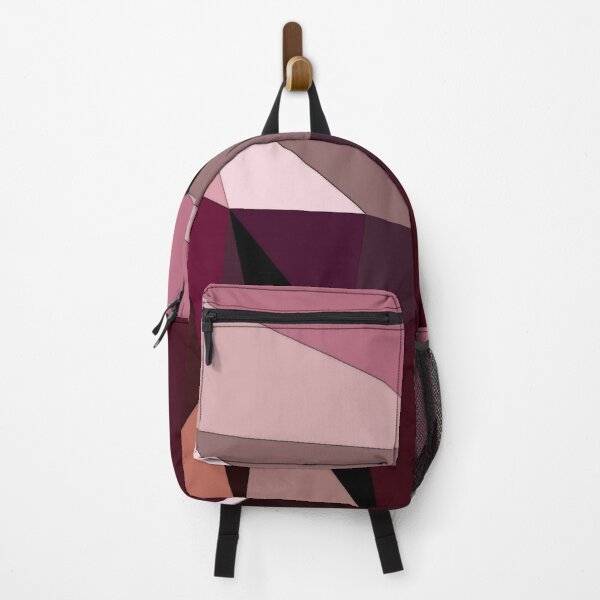 Item preview, Abstract art polygonal 3D geometric triangles in red, brown and pink designed and sold by mennawagih7.
