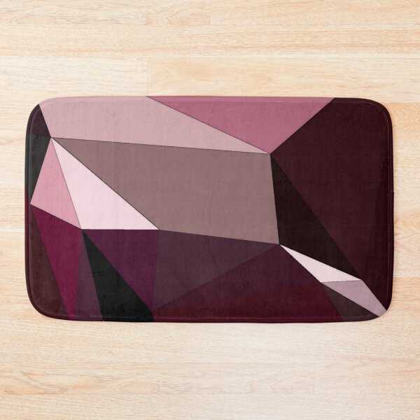 Item preview, Abstract art polygonal 3D geometric triangles in red, brown and pink designed and sold by mennawagih7.