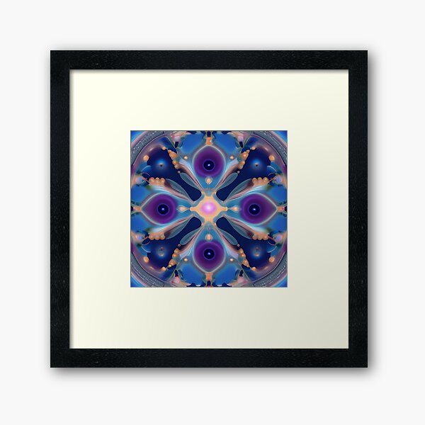 Item preview, Cosmic Fractal Medley: Blue, Purple, Interstellar Dance,Peacock Feather Inspired Abstract Design Pattern designed and sold by iDWebArt.