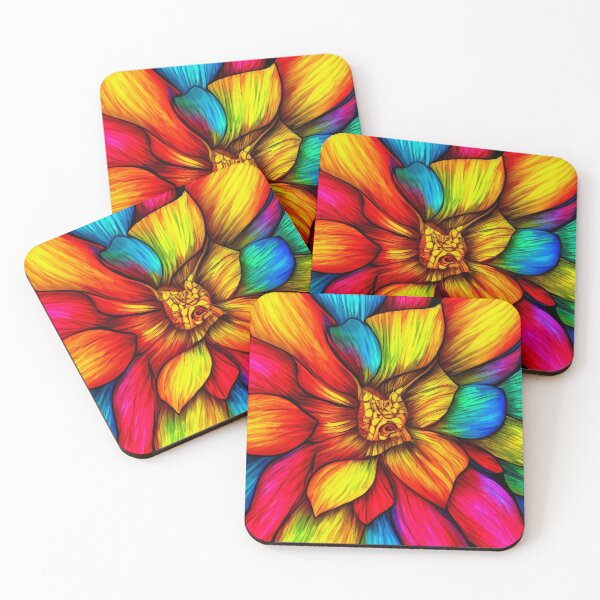 Item preview, Colorful abstract flower designed and sold by Nakumis-shop.