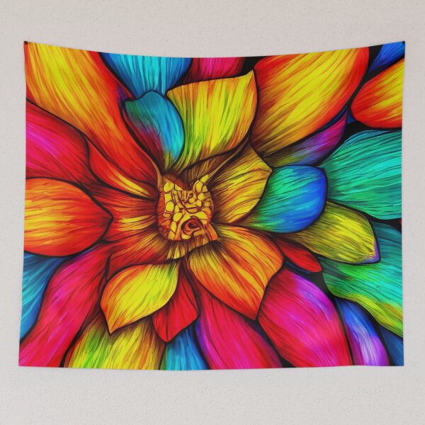 Item preview, Colorful abstract flower designed and sold by Nakumis-shop.