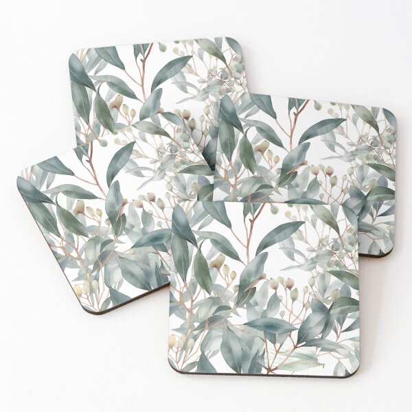Item preview, Eucalyptus Leaves Watercolour Botanical Flower Art designed and sold by Posterdom.