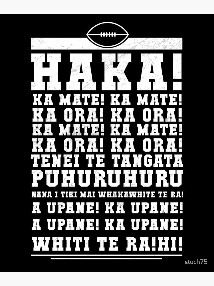 Discover "Ka Mate" Haka New Zealand Rugby War Cry Premium Matte Vertical Poster