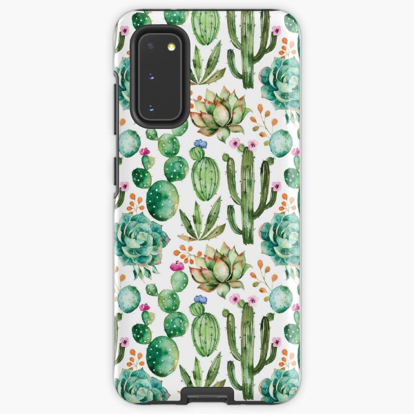 Watercolor Cactus Pattern Samsung Galaxy Tough Case