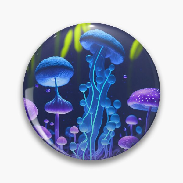 Item preview, Magic Mushrooms Blue And Purple - Mushrooms designed and sold by internlvisions.