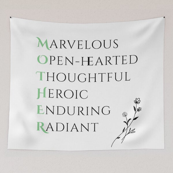 Item preview, World's Best Mom - A Minimalistic Acrostic Design designed and sold by Wolshebnaja.