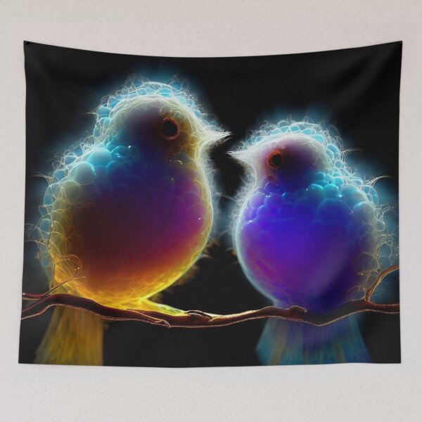 Item preview, Together on a branch - Two birds united designed and sold by Girih.