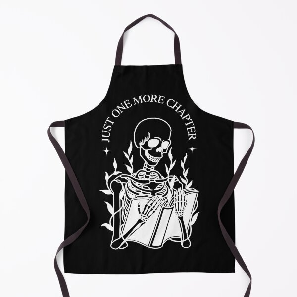 Item preview, just one more chapter | skeleton reading - black background designed and sold by catdiasart.