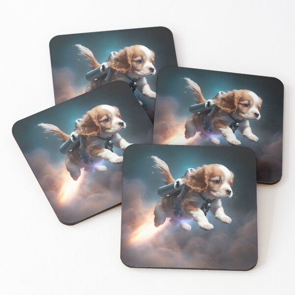 Item preview, Dog Jet-packing Through Space designed and sold by CalumNeeson.