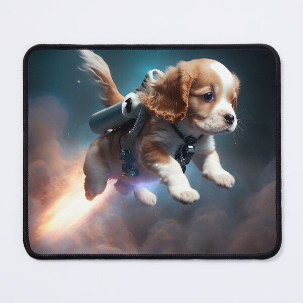 Item preview, Dog Jet-packing Through Space designed and sold by CalumNeeson.