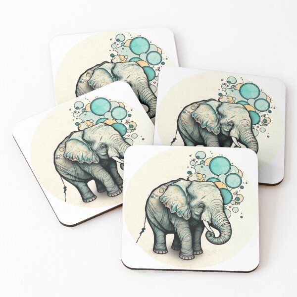 Item preview, Elephant and Bubbles designed and sold by ArtfulCo.