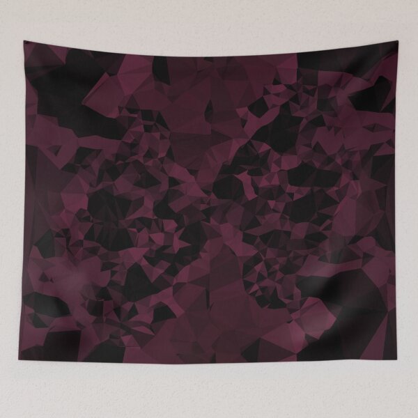 Item preview, Abstract art polygonal 3D geometric triangles in red, brown and pink designed and sold by mennawagih7.