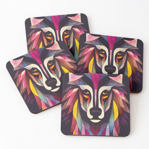 Item preview, Psychedelic wolf in watercolor design designed and sold by randrdesign.