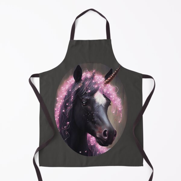 Item preview, Unicorn Black and Pink Fairy Surreal Fantasy Creature Portrait designed and sold by BluedarkArt.