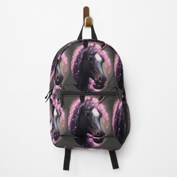 Item preview, Unicorn Black and Pink Fairy Surreal Fantasy Creature Portrait designed and sold by BluedarkArt.