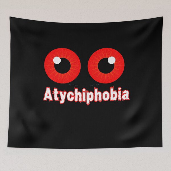 Item preview, Red Conquer Your Fears with Atychiphobia - Scared Cartoon Eyes designed and sold by ElLocoMus.