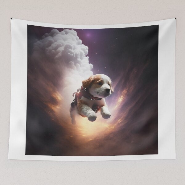 Item preview, Puppy Descends Onto Earth designed and sold by CalumNeeson.