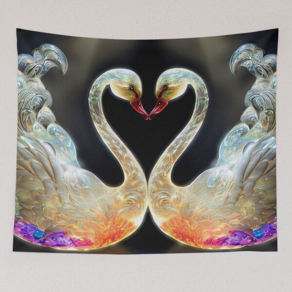 Item preview, Crystal Clear Love - Two Glass Swans designed and sold by Girih.