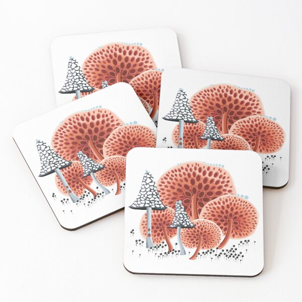 Item preview, Group of orange mushrooms designed and sold by Alex  Blud.