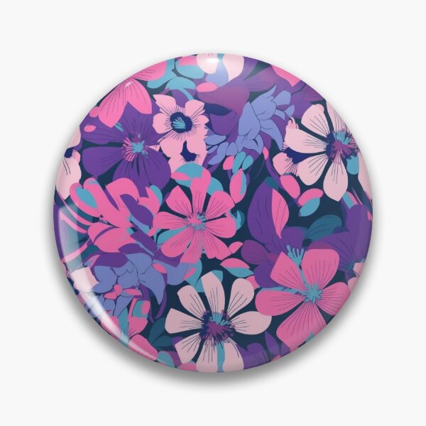 Item preview, subtle bi pride floral groovy pattern designed and sold by zaykovadesigns.