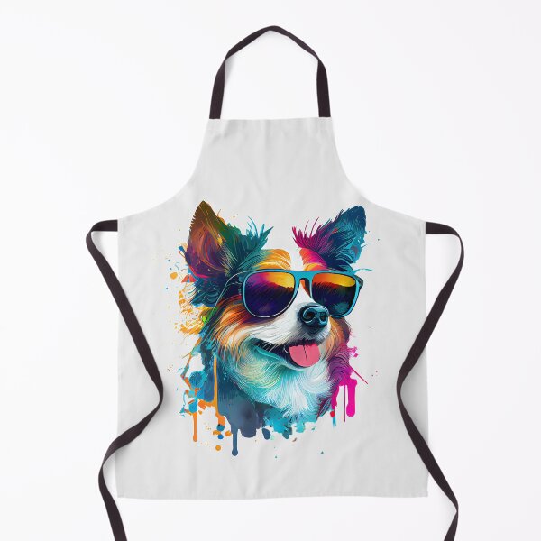 Item preview, Colorful cool border collie dog with sunglasses designed and sold by MLArtifex.