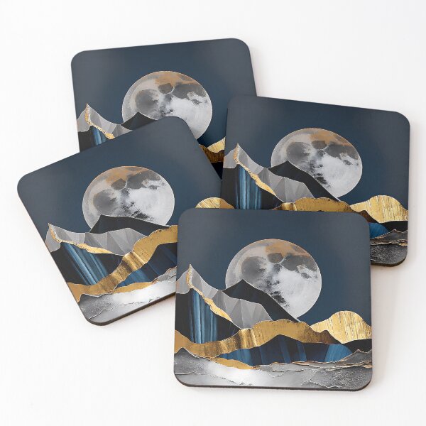 Item preview, Rustic Metallic Moonlit Peaks designed and sold by TheArtMage.