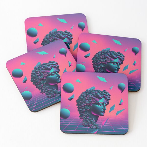 Item preview, Geometric Dreamscape: A Vaporwave Tribute to Classical Beauty designed and sold by Mullet Monkey.