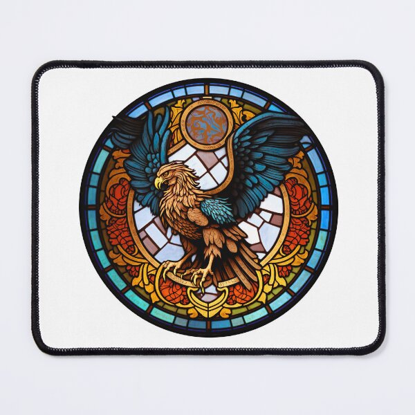 Item preview, Stained Glass of an Eagle in a Circle designed and sold by Kalligraphika.