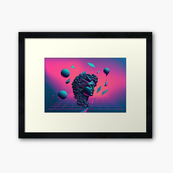 Item preview, Geometric Dreamscape: A Vaporwave Tribute to Classical Beauty designed and sold by Mullet Monkey.