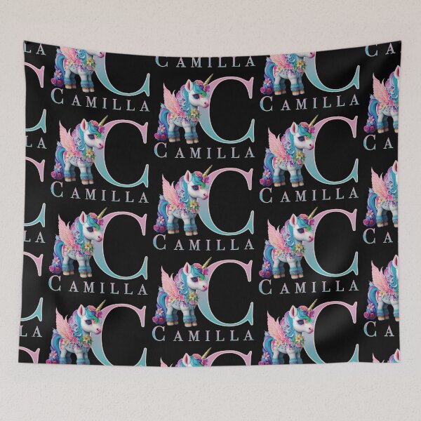 Item preview, Camilla name with a cute unicorn designed and sold by Lubellebubble20.