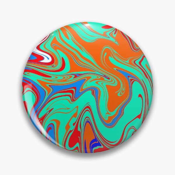 Item preview, Colorido azul rojo naranja fluido mármol remolino patrón abstracto designed and sold by AbstractGlories.