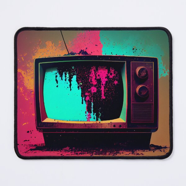 Item preview, Hand-drawn comic retro TV set. Colorful background in art retro-futuristic style designed and sold by anytka.