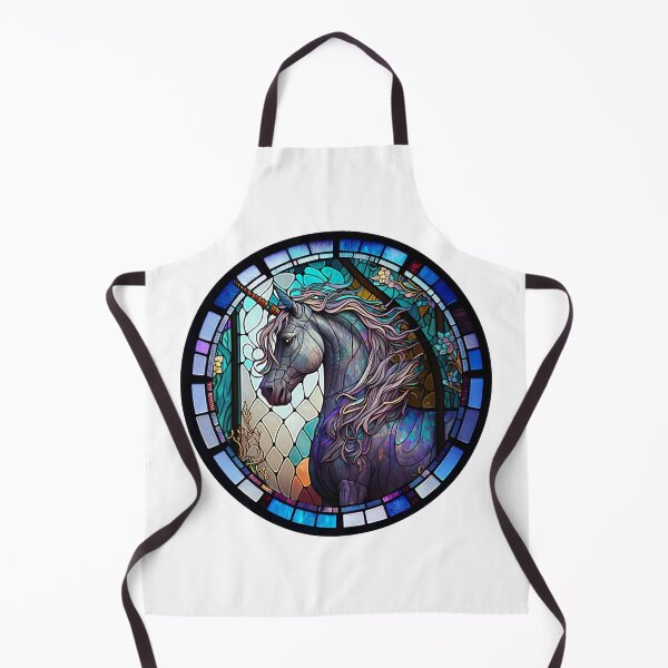 Item preview, Stained Glass of a Unicorn in a Circle designed and sold by Kalligraphika.