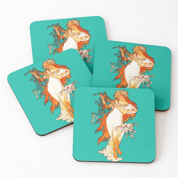 Item preview, Alphonse Mucha | The Four Seasons | Spring, 1896 (Cutout Design) designed and sold by Alphonse Mucha Art Collection.