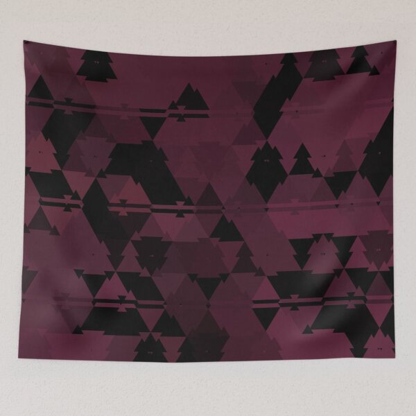 Item preview, Abstract art polygonal 3D geometric triangles in Violet, brown and pink designed and sold by mennawagih7.