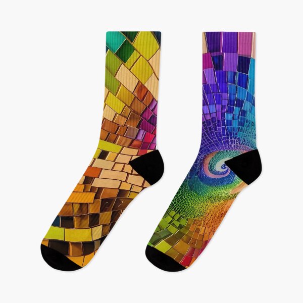 Item preview, Rainbow Mosaic Spain Gaudi trencadis style designed and sold by LolioGifts.