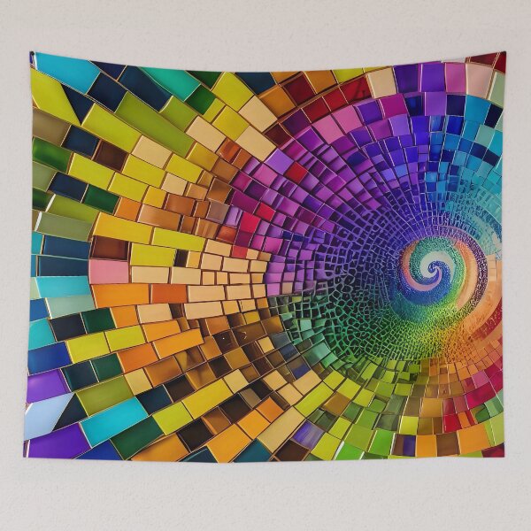 Item preview, Rainbow Mosaic Spain Gaudi trencadis style designed and sold by LolioGifts.