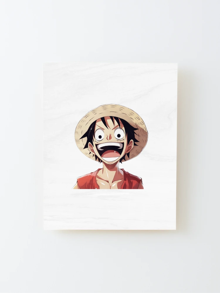 Luffy, one piece hero, smiling under the sun with his straw hat