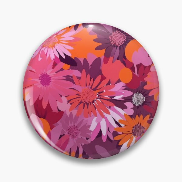 Item preview, lesbian pride floral groovy pattern designed and sold by zaykovadesigns.