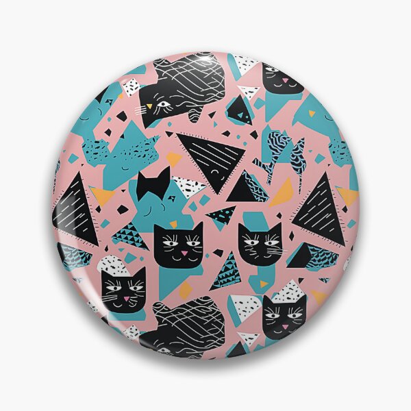 Item preview, Kitten Cuteness: A Memphis Pattern of Playful Felines designed and sold by Banded-Canyon.