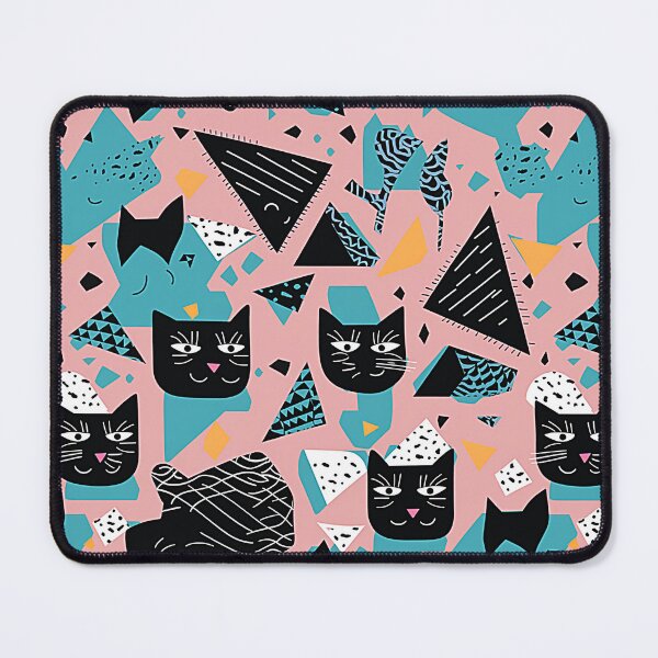 Item preview, Kitten Cuteness: A Memphis Pattern of Playful Felines designed and sold by Banded-Canyon.